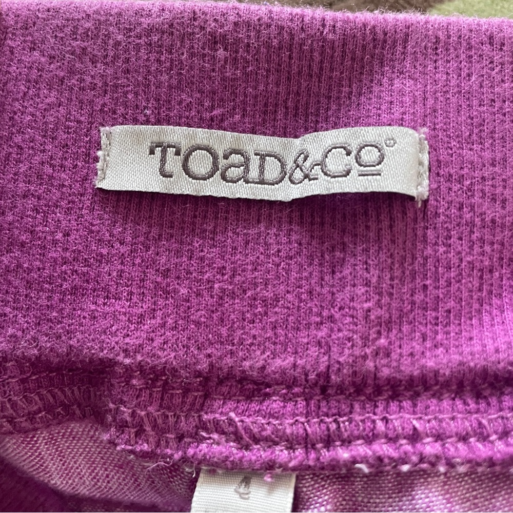 Toad & Co Flip Top Lithe Linen Pants Purple 4 - Picture 9 of 16